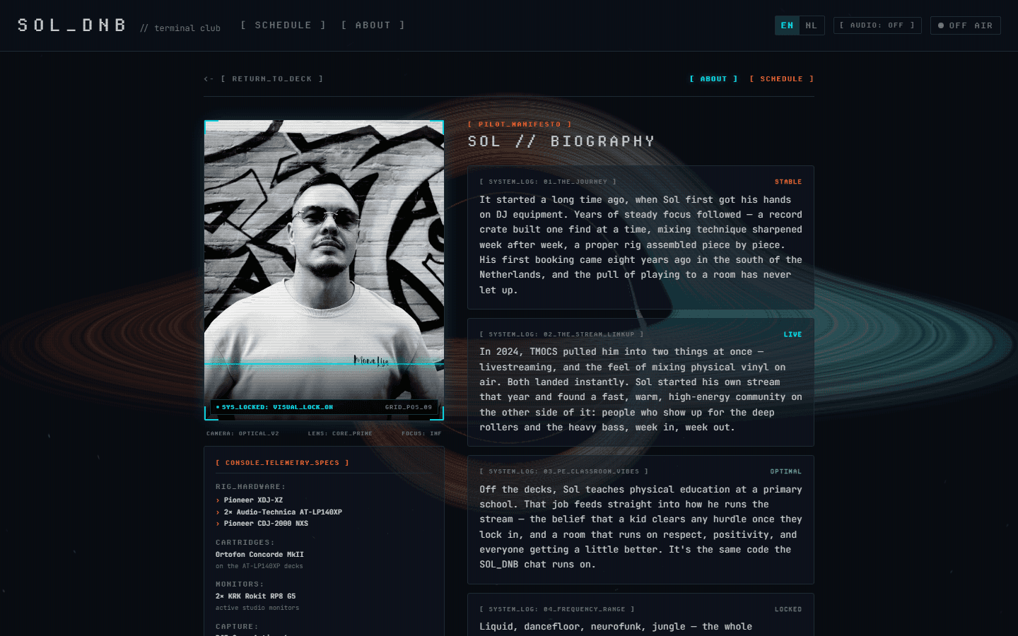 SOL_DNB // terminal club — About